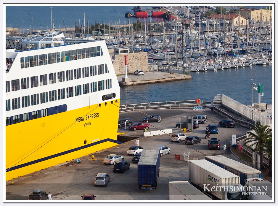 Corsica Ferry ship - the mega express - Toulon, France