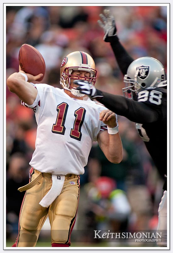 13-August-2005: The San Francisco 49ers beat the Oakland Raiders 24-13 at Monster Park in San Francisco, CA.
