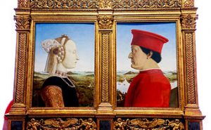 The Duke and Duchess of Urbino Federico da Montefeltro and Battista Sforza -Florence Italy - Uffizi Gallery