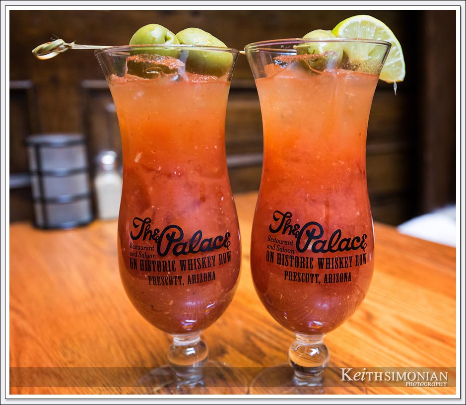Spicy Bloody Marys at the Palace Restaurant and Saloon in Prescott, Arizona