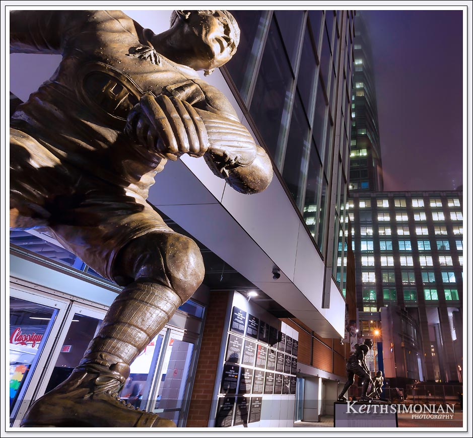 Centre Bell arena - Home of the Montreal Canadiens NHL team - statue of Maurice "the rocket" Richard