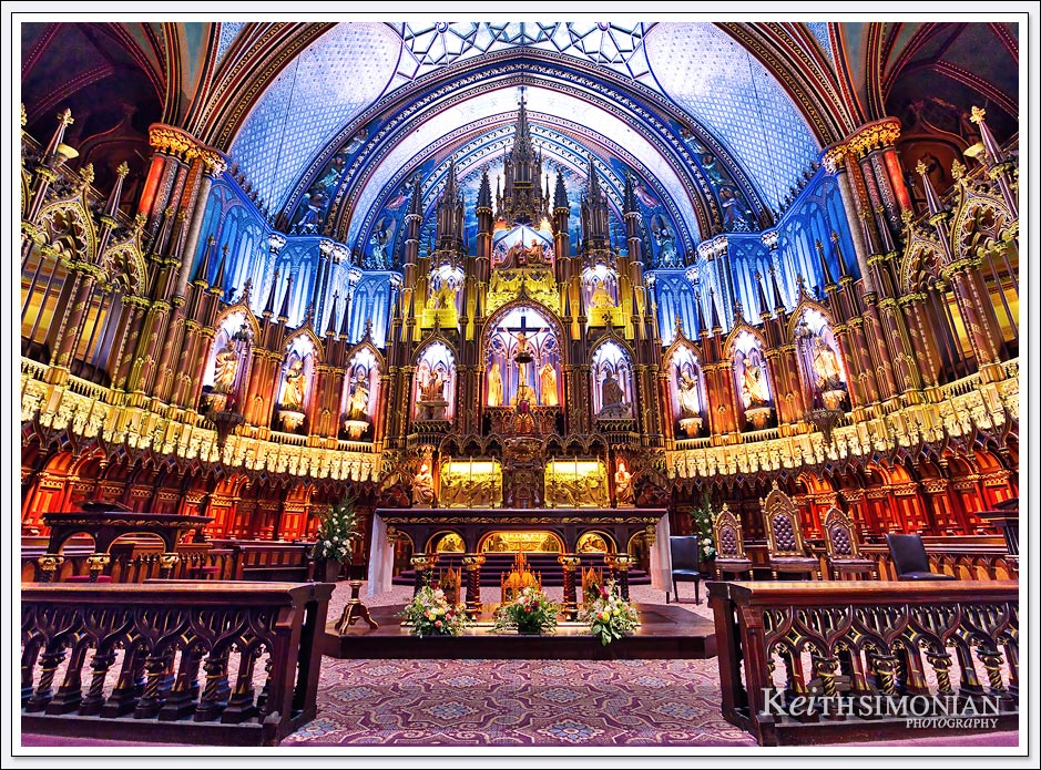Notre-Dame Basilica of Montréal Canada - Built between 1824 and 1829.