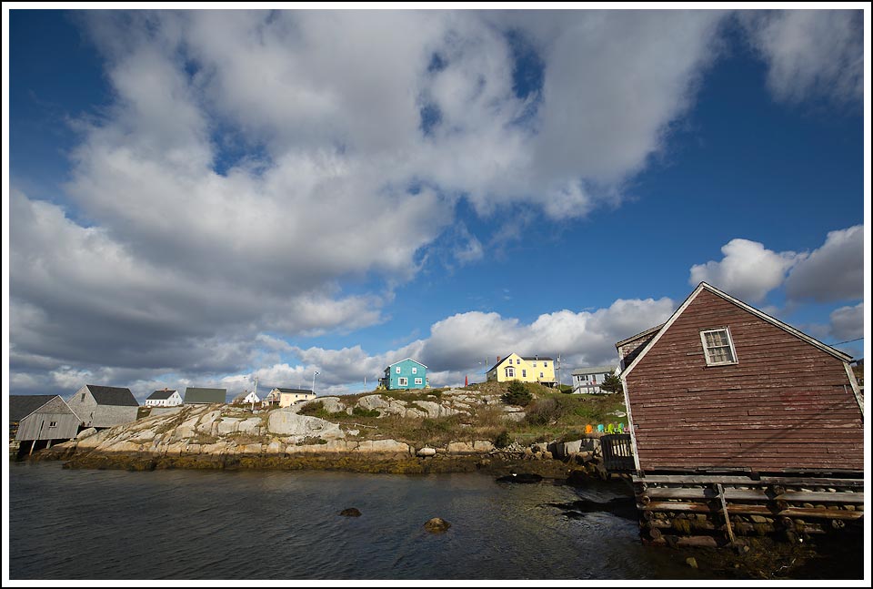 Cold and colorful day at Peggy's Cove in Canada - Before Photo.