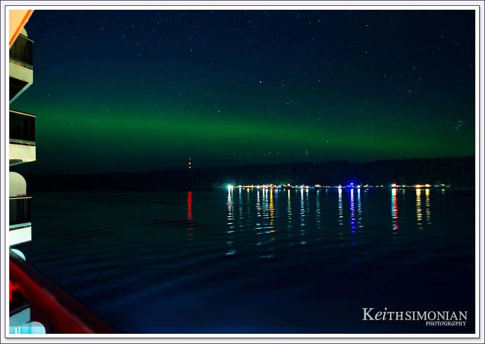 Northern LIghts captured while cruising on the Holland America MS Noordam